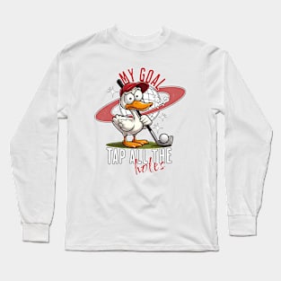 Golfer Funny Golf Tap All The Holes Long Sleeve T-Shirt